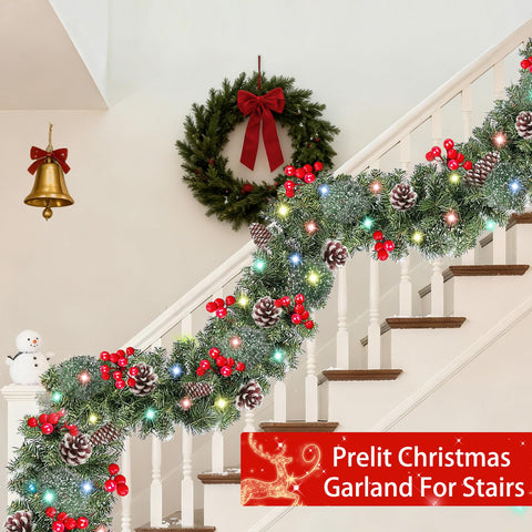Camlinbo lit garland showing colorful LEDs and mode variety for customizable ambiance