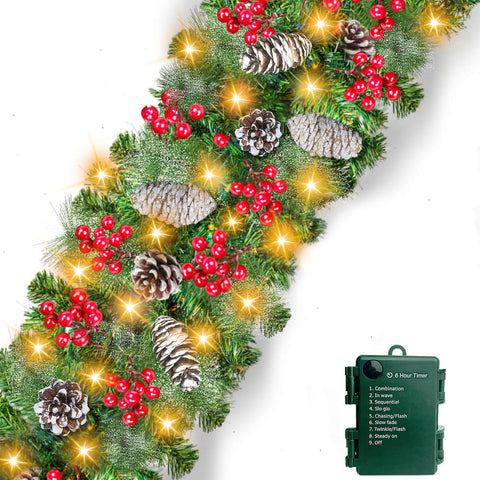 Camlinbo garland held in hand to show scale and density for sizing and placement decisions
