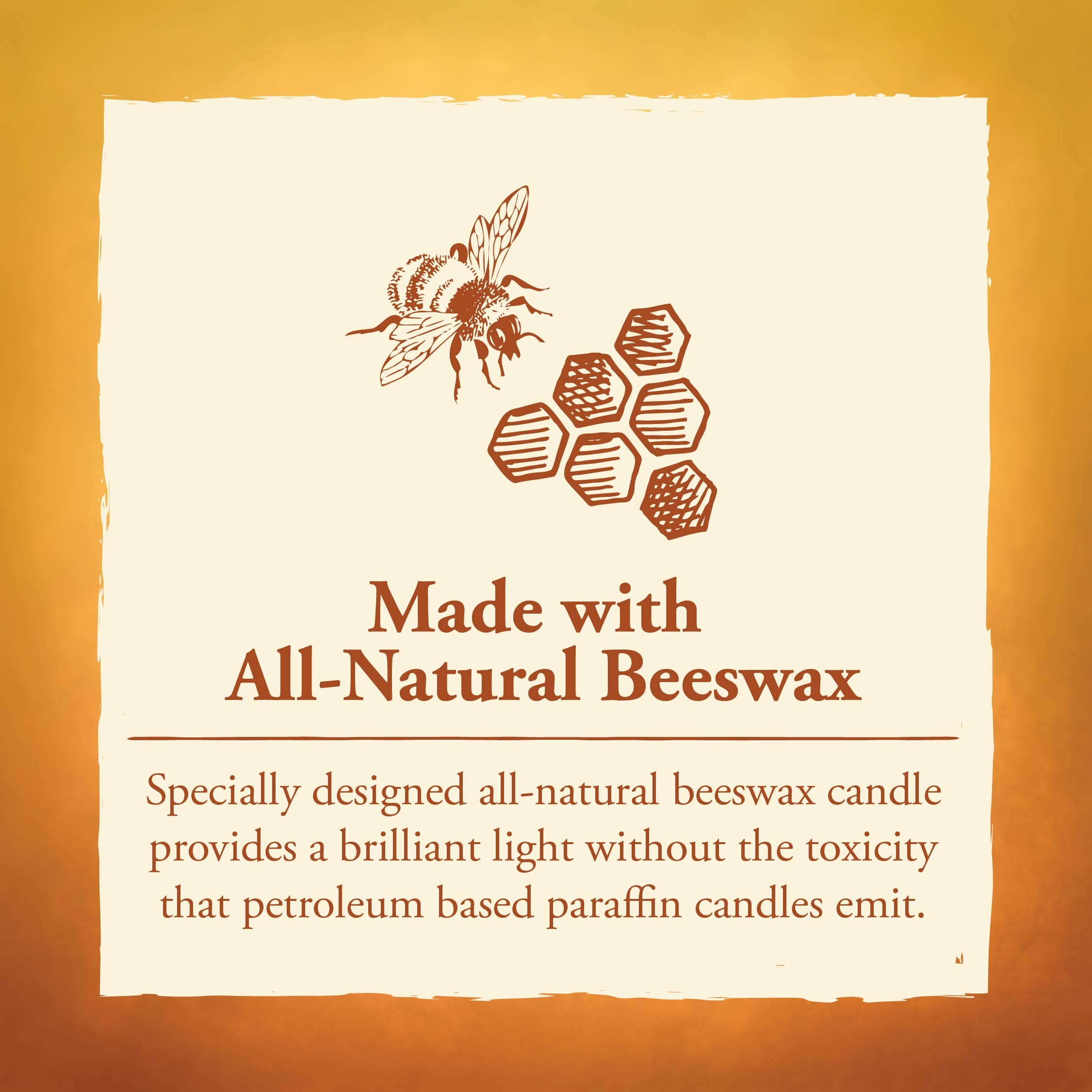 Candle by the Hour lit on a dining table creating warm honey-scented atmosphere for gatherings