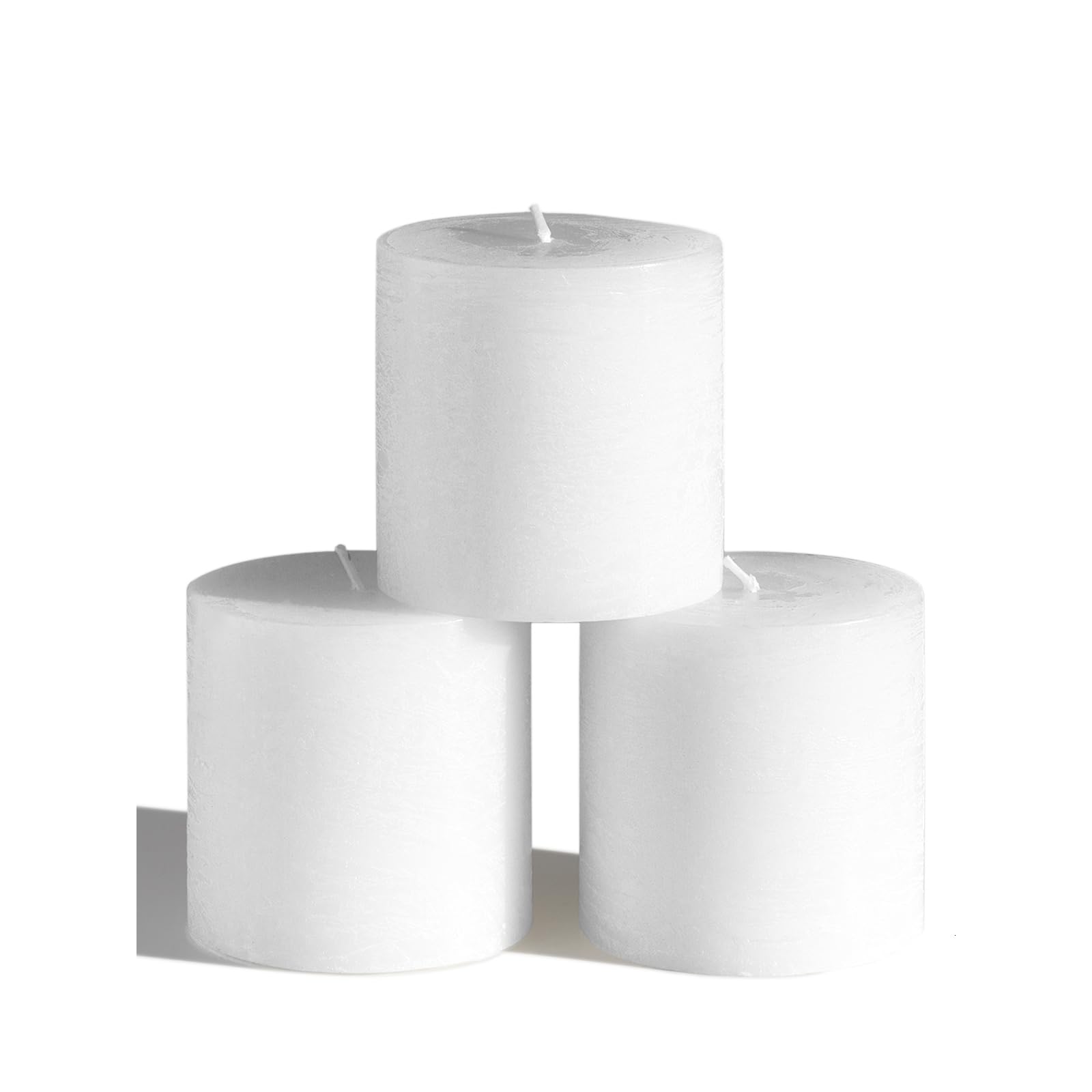 CANDWAX front view of three white pillars showing clean design and benefit of versatile styling