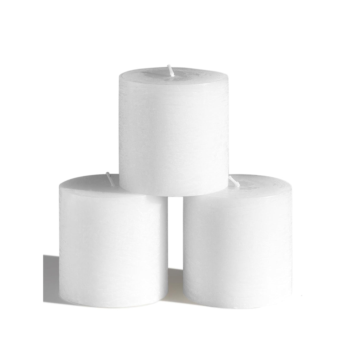 CANDWAX front view of three white pillars showing clean design and benefit of versatile styling