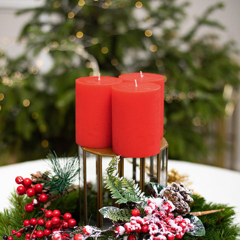 CANDWAX three candles arranged as table centerpiece showing event-ready styling benefit