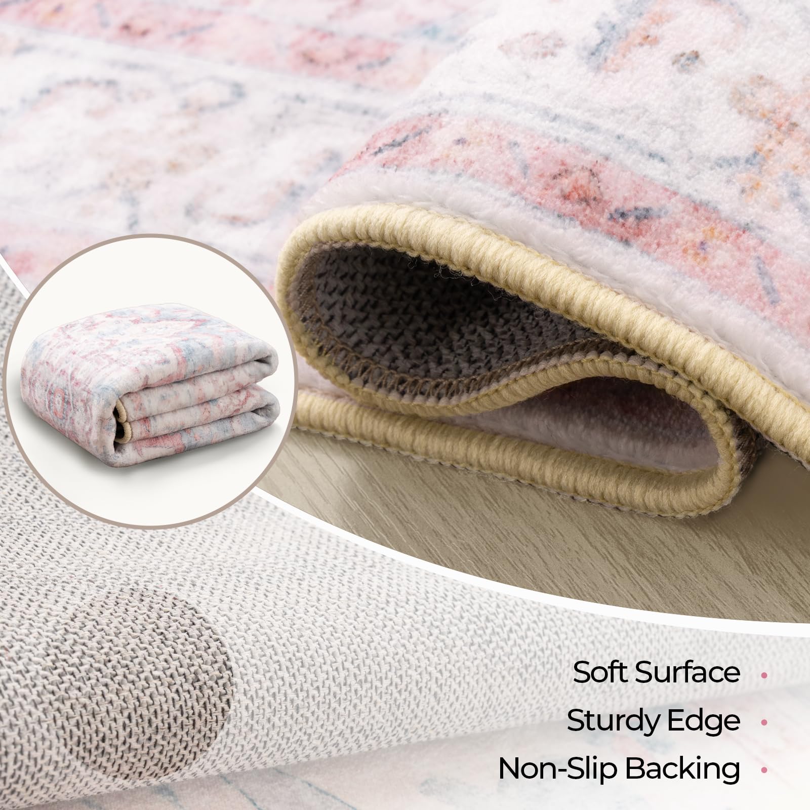 CAPALOCA non-slip backing close-up ensuring stability and preventing slips