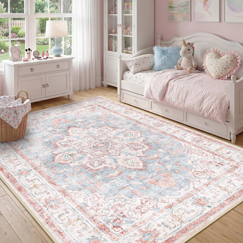 CAPALOCA faded floral print detail highlighting gentle colors for nurseries
