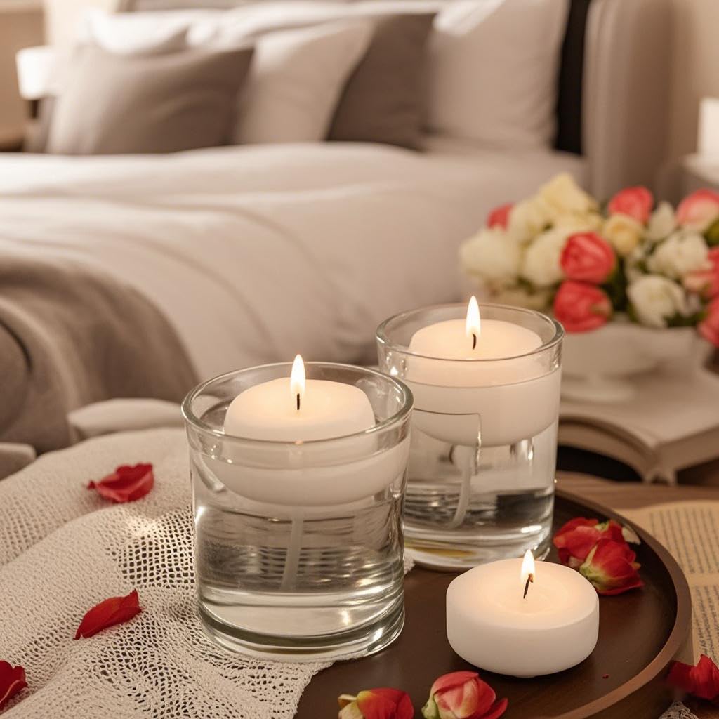 Capaniel candles used as a dining table centerpiece adding romantic atmosphere