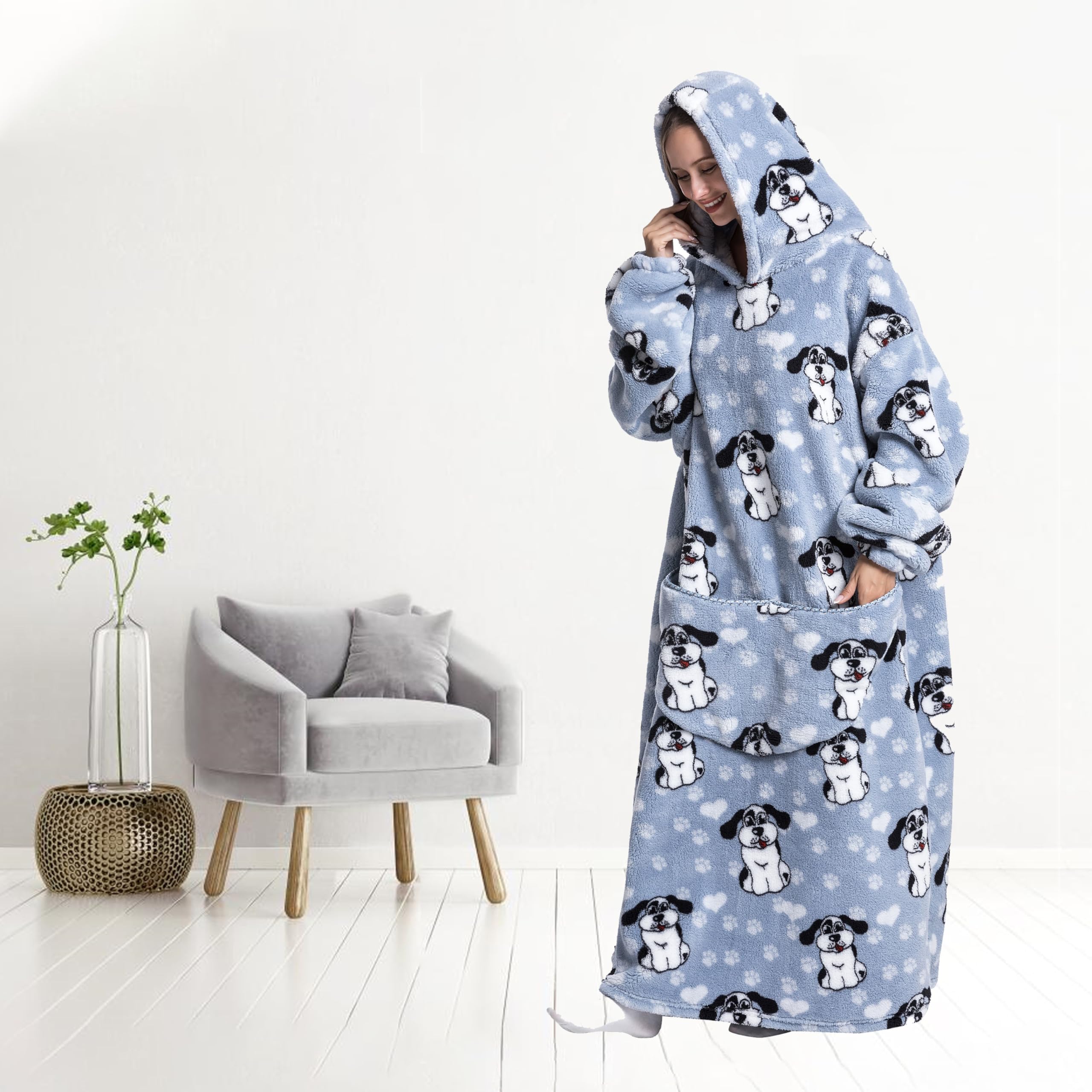 Capecage draped on sofa to show length and scale for sizing reference