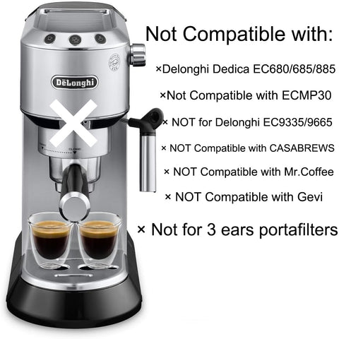 CAPFEI bottomless underside showing espresso flow to diagnose channeling and improve shots