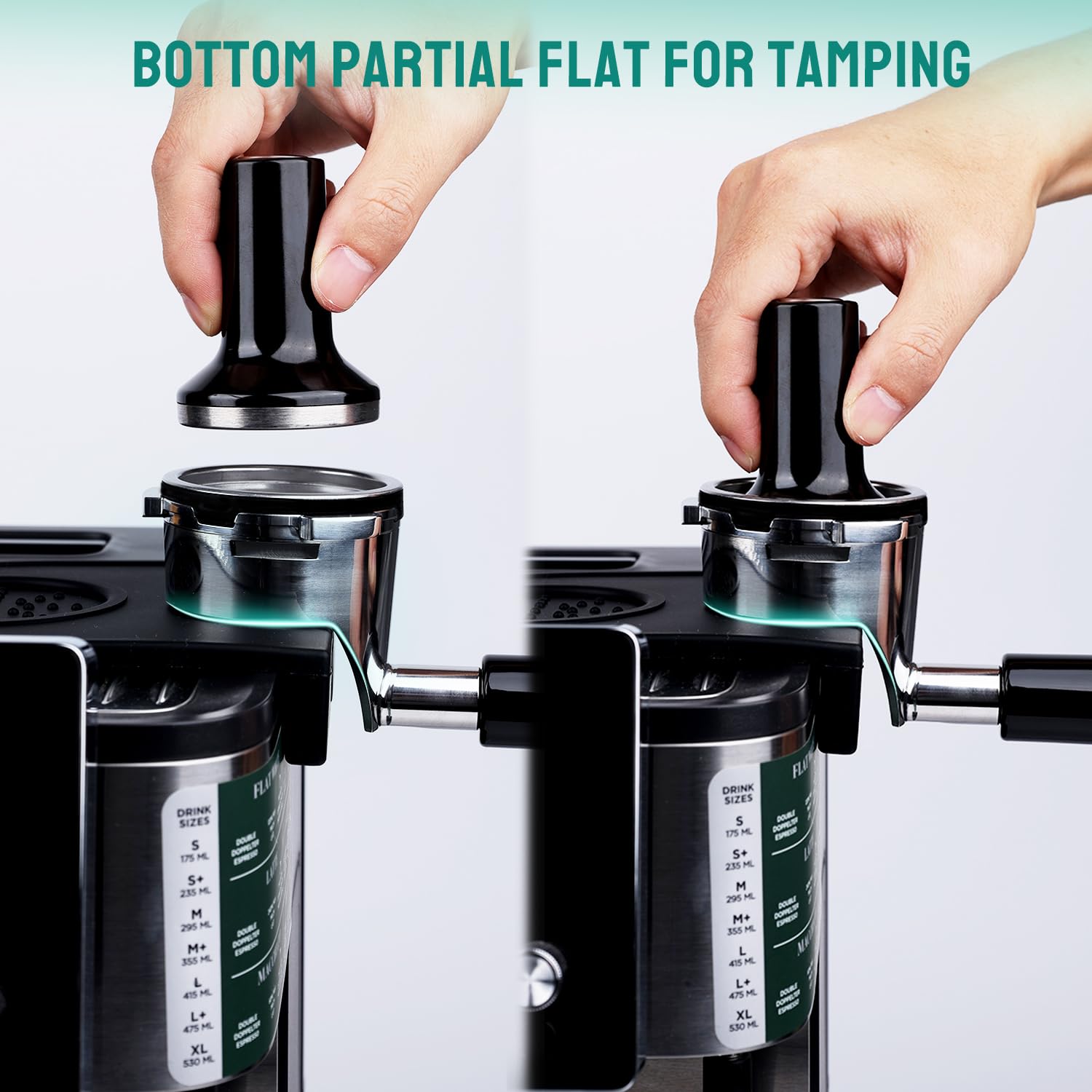 CAPFEI portafilter mounted on Ninja Luxe showing compatibility benefit