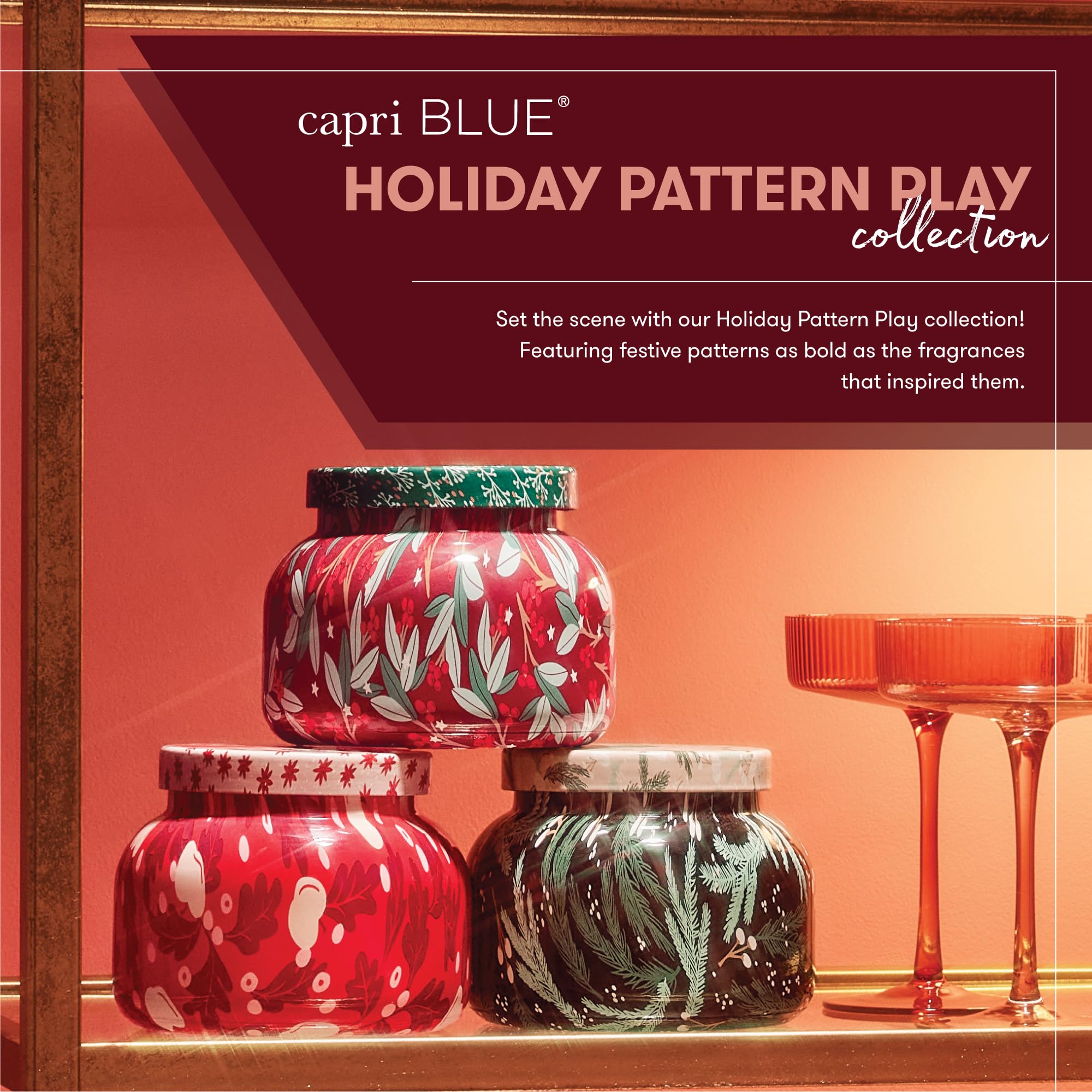Capri Blue label and ingredient list on jar highlighting soy wax blend quality