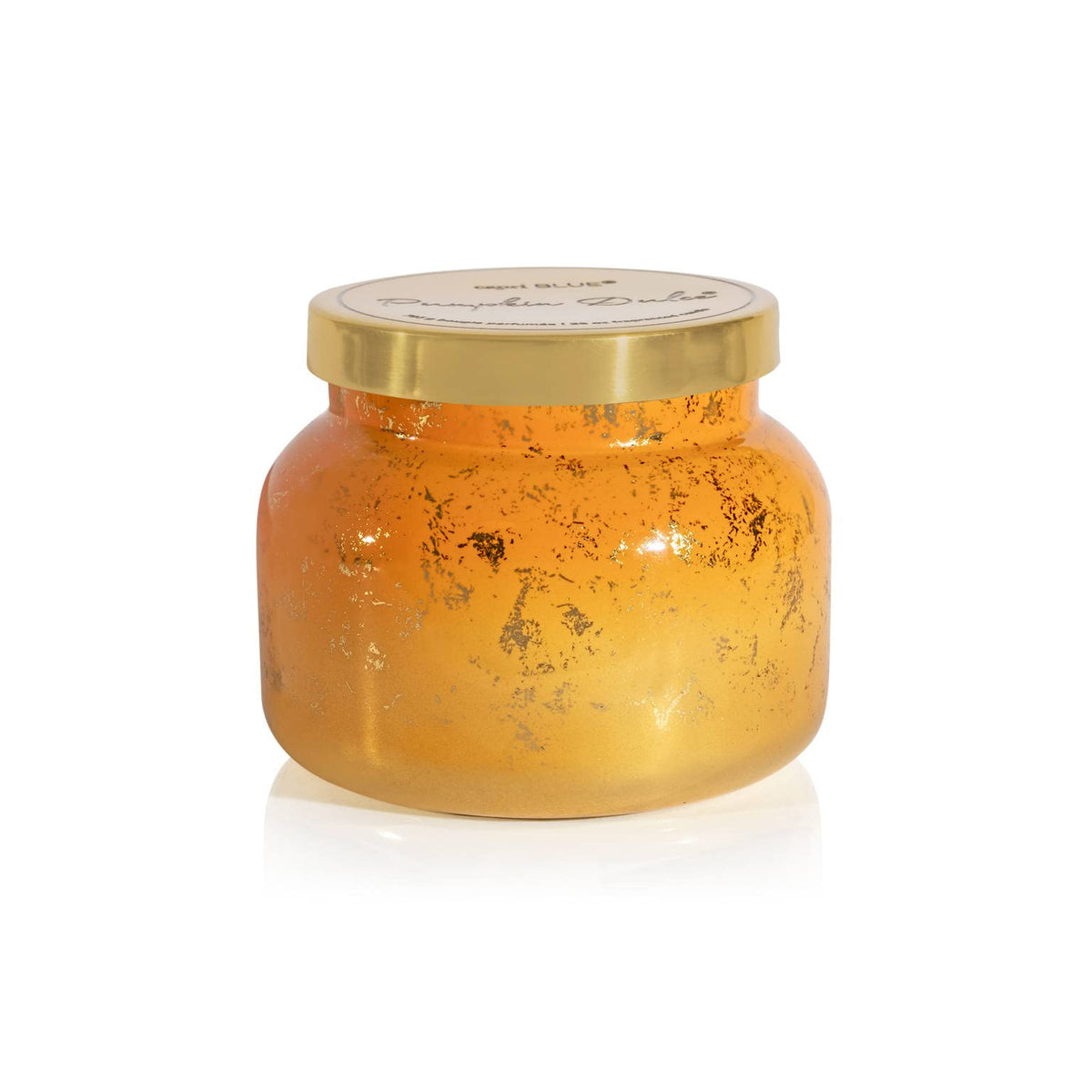 Capri Blue front packaging showing cider and gold Glimmer jar, stylish decor benefit