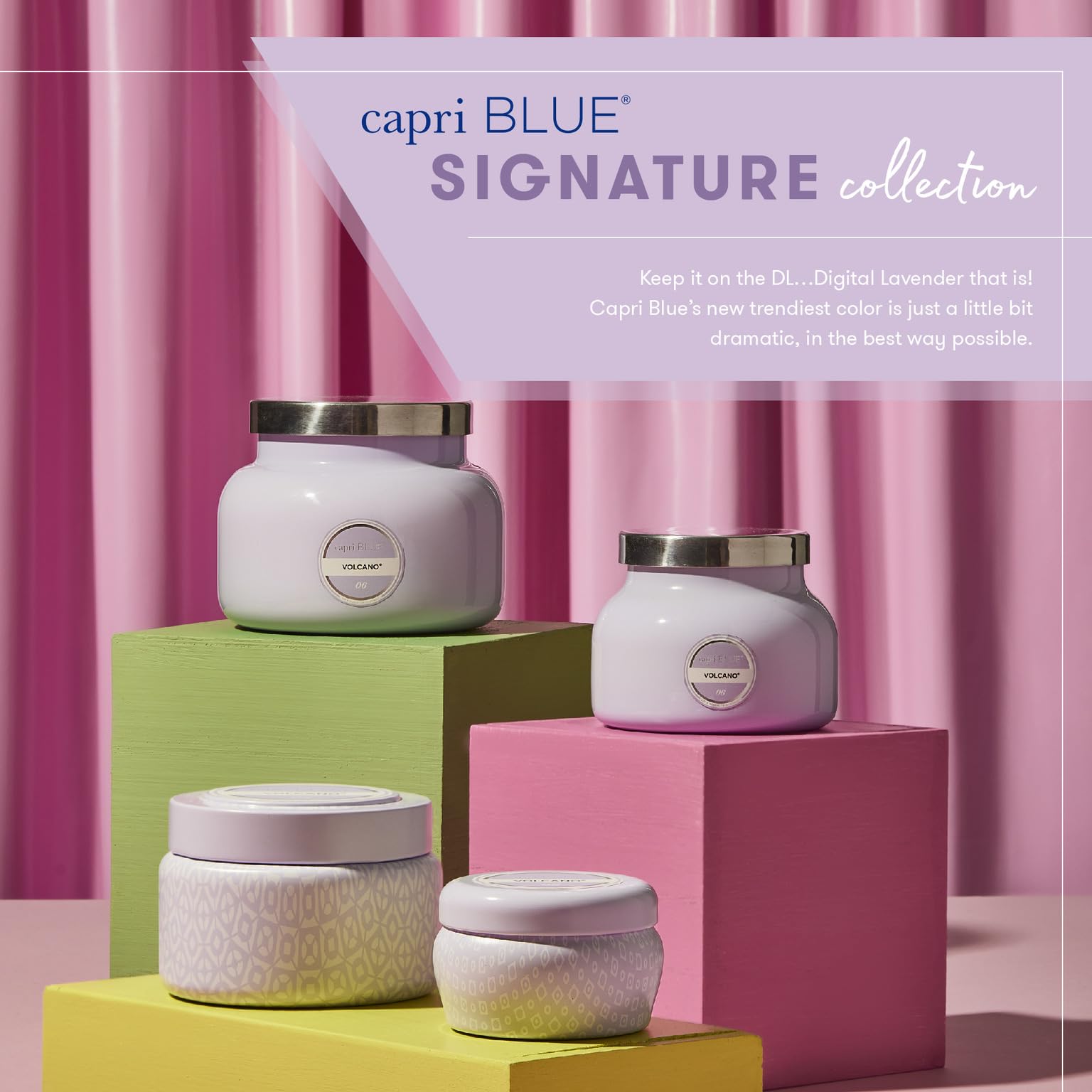 Capri Blue glass jar repurposed as planter offering sustainable second-life benefit