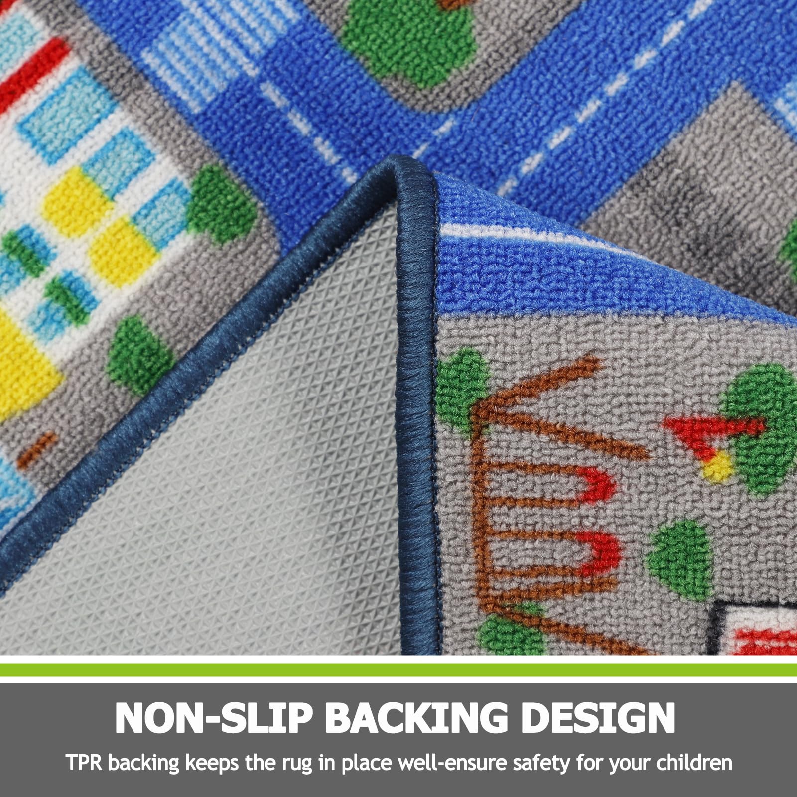 Capslpad TPR backing close-up demonstrating non-slip stability on floors