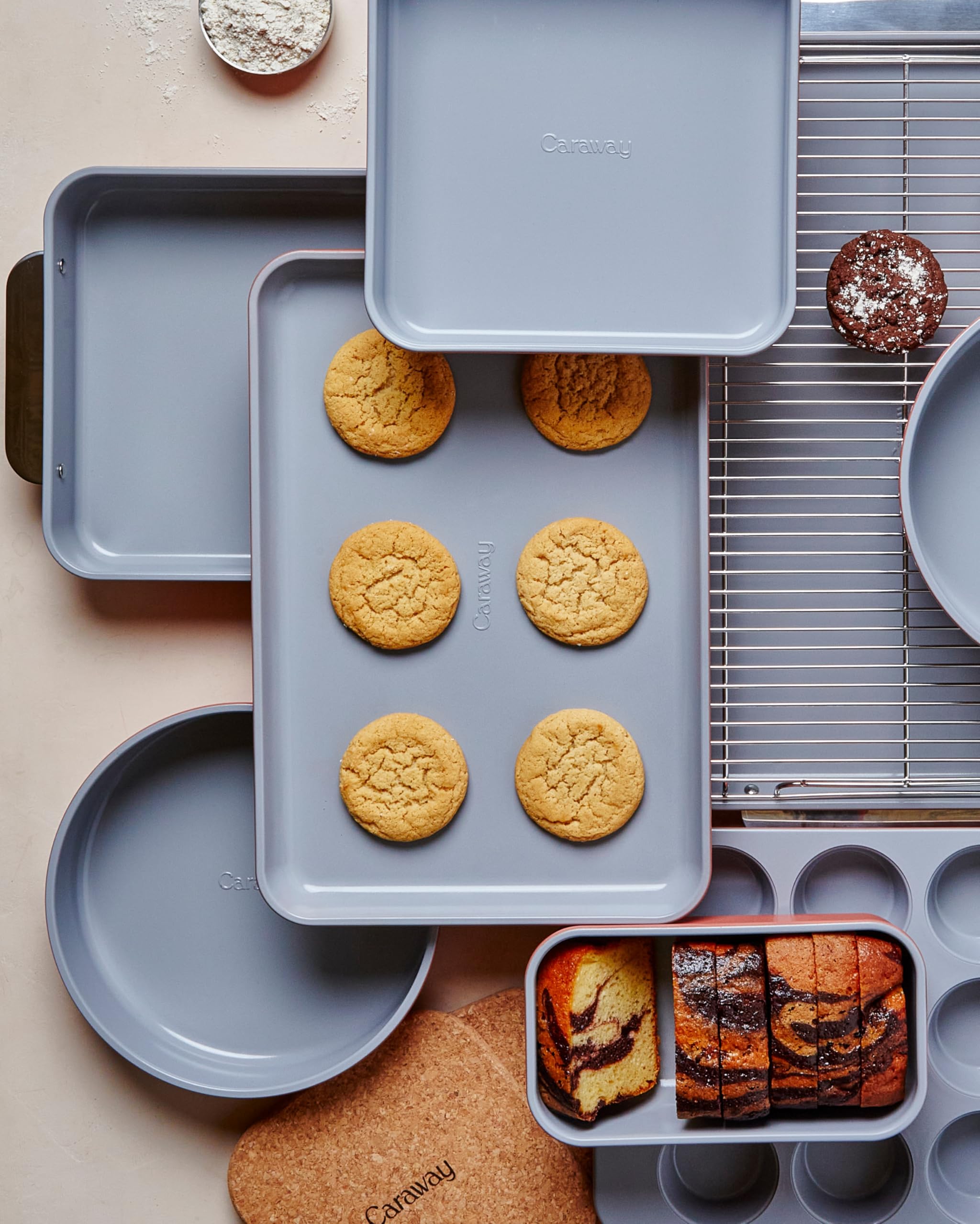 Caraway baking sheet styled in kitchen setting showing aesthetic and functional appeal