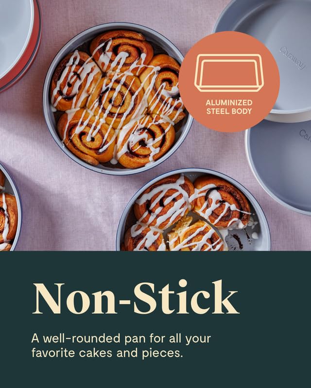 Caraway pan beside spoon showing scale and practical size