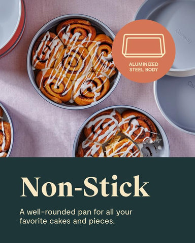 Caraway pan beside spoon showing scale and practical size