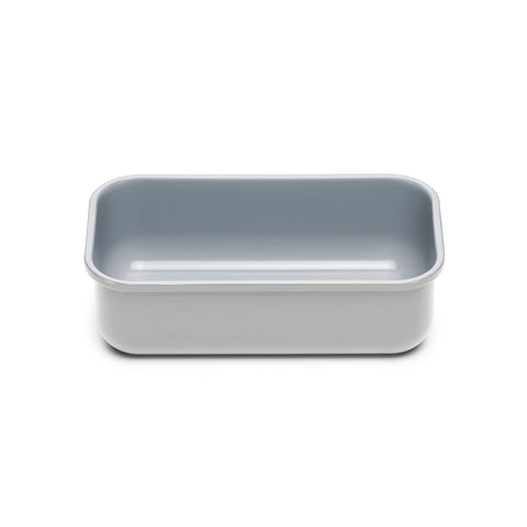 Caraway loaf pan front view showing sleek shape and easy-release benefit