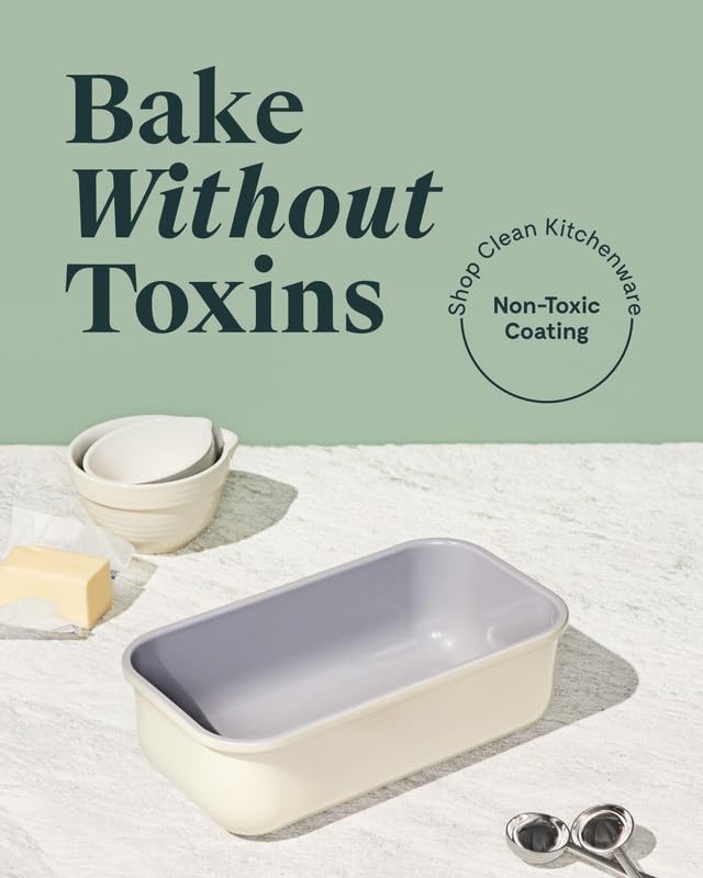 Caraway loaf pan close-up of ceramic coating for non-stick benefit