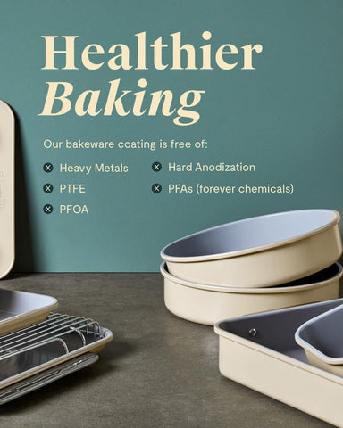 Caraway loaf pan label close-up showing non-toxic safety benefit