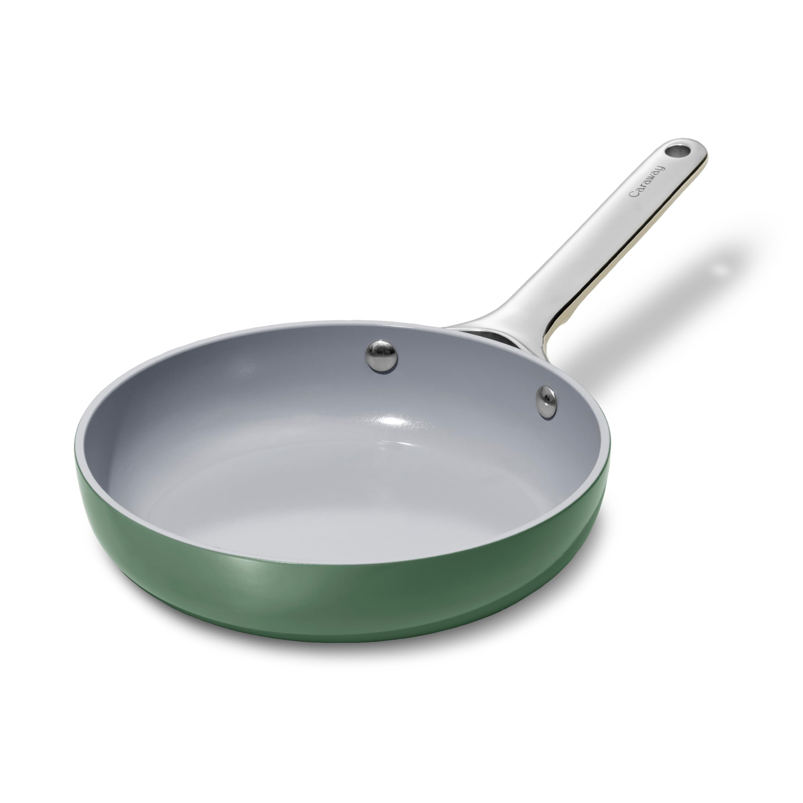Caraway mini fry pan front view showing compact shape and easy handling benefit