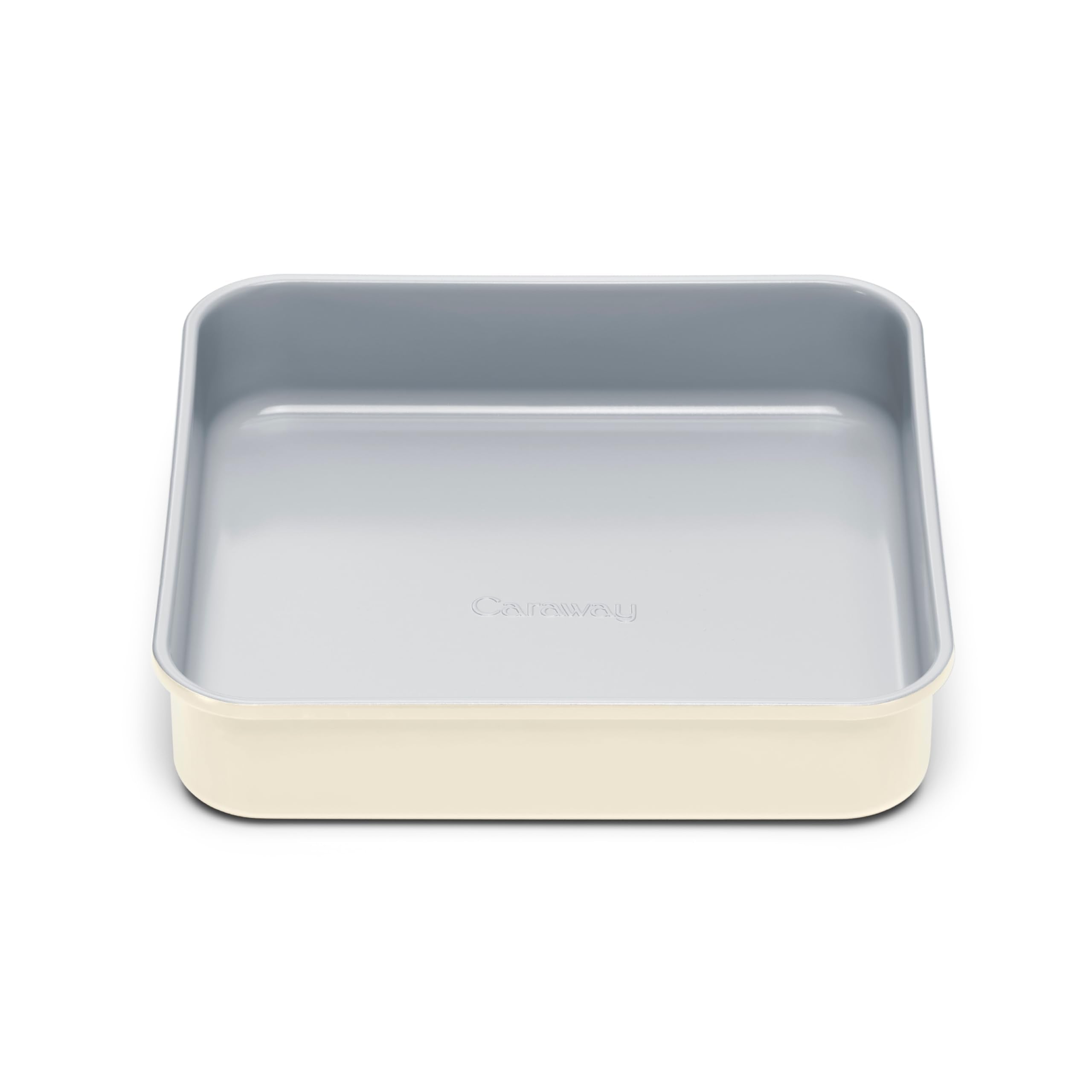Caraway square pan front view showing clean lines and non-stick finish for easy baking