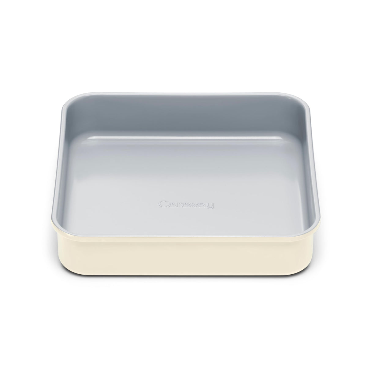 Caraway square pan front view showing clean lines and non-stick finish for easy baking