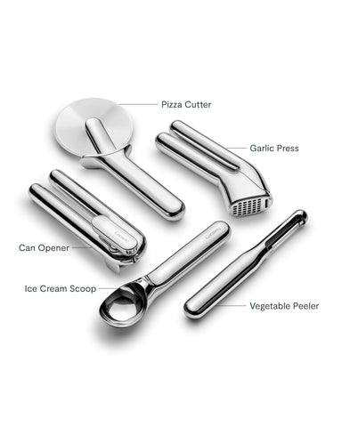 Caraway vegetable peeler close detail showing swivel blade for precise, efficient peeling