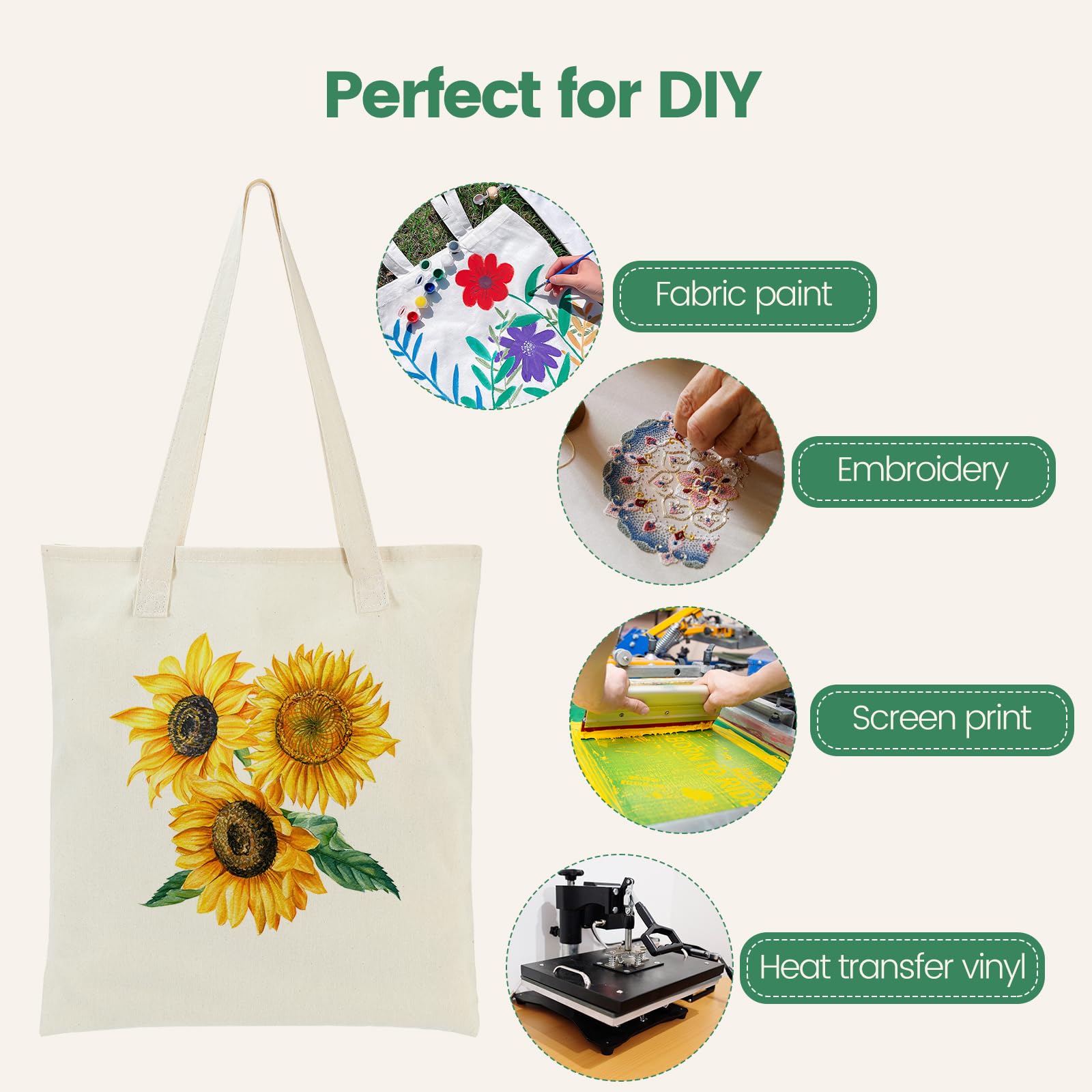Carbrea tote with custom sublimation design showcasing customization
