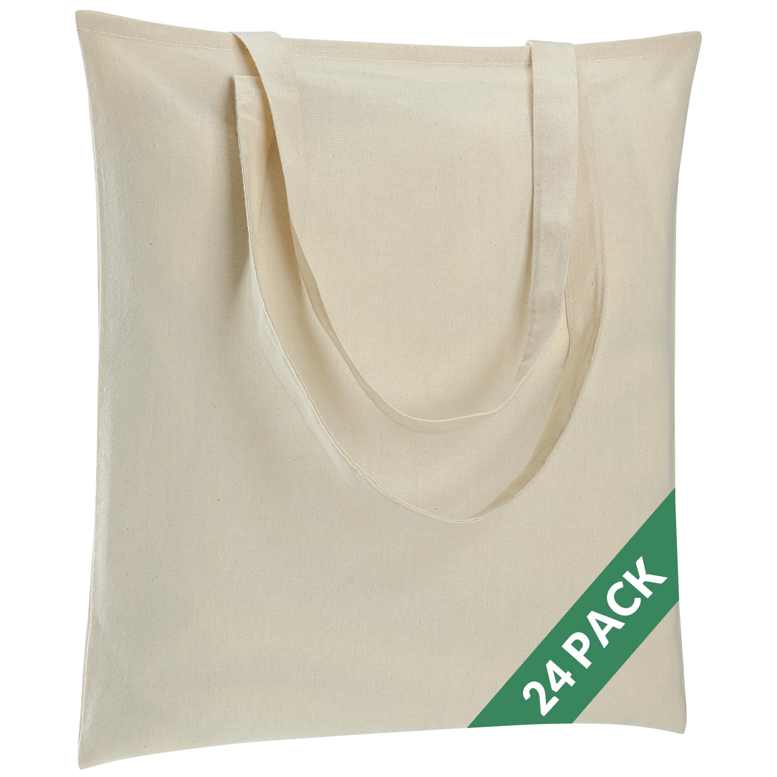 Carbrea front view of 24-pack beige totes showing bulk value