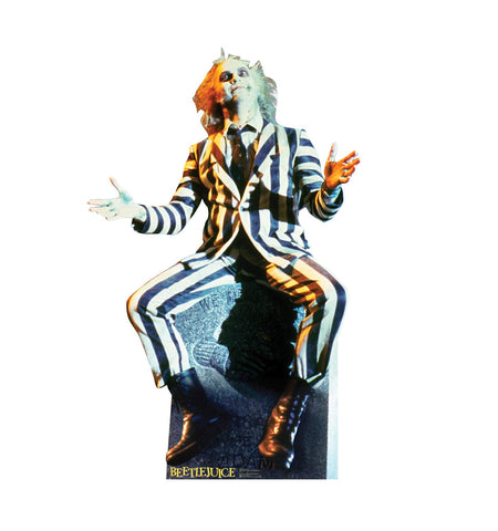 Cardboard People Beetlejuice front view showing bold pose and instant photo appeal