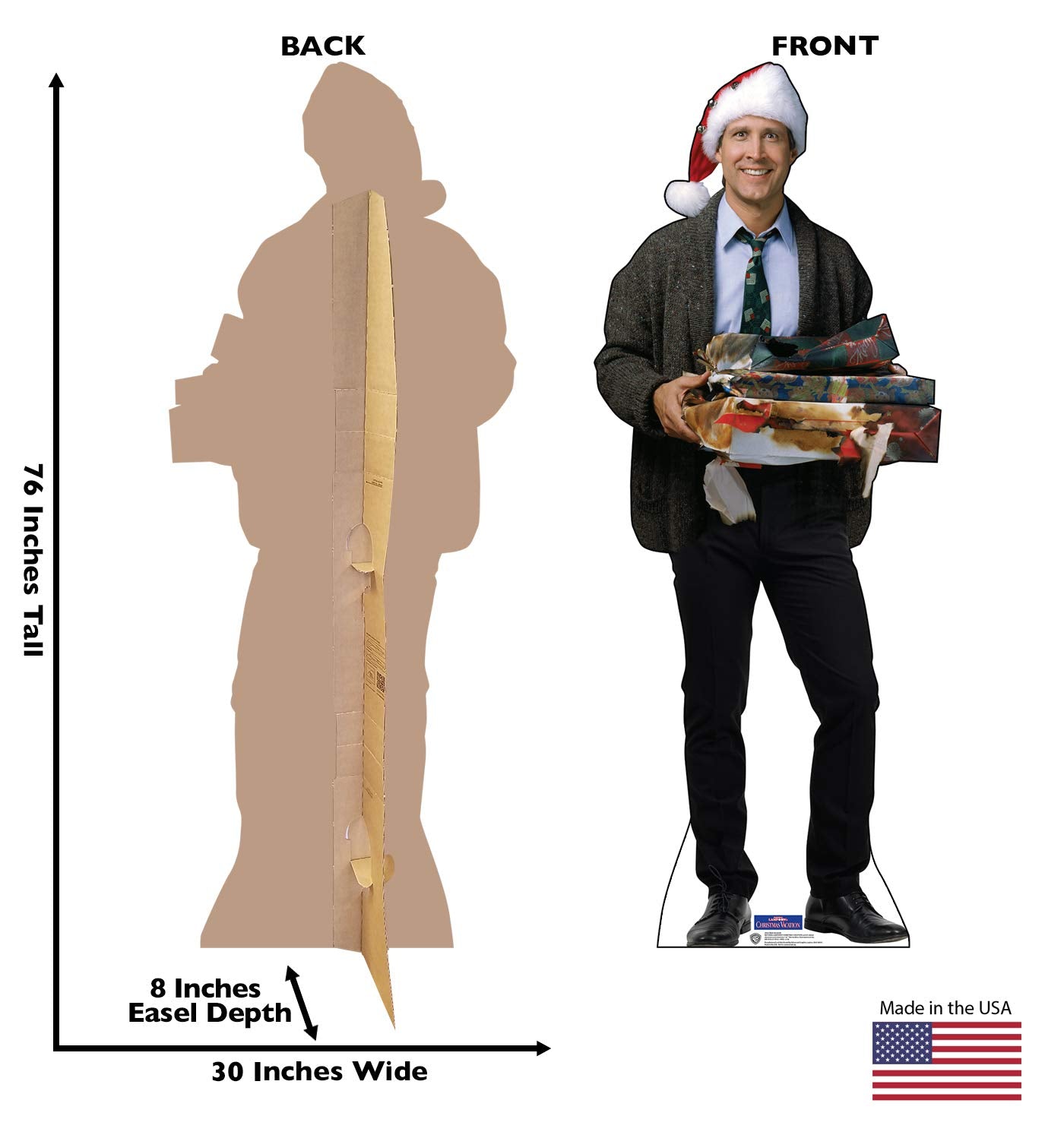 Cardboard People Clark Griswold full-body detail highlighting durable cardboard and crisp print