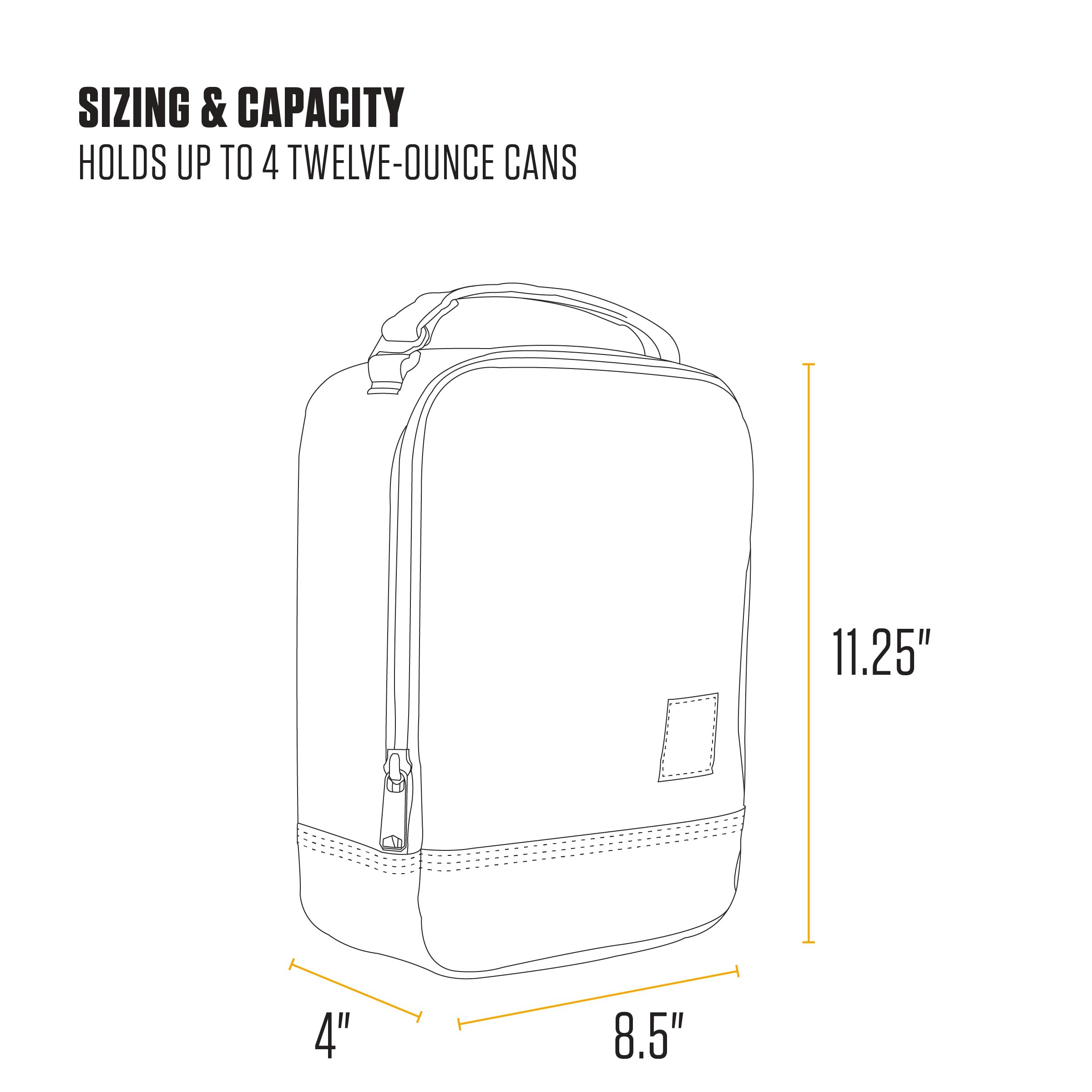 Carhartt lunch box inside a backpack demonstrating compact fit and space saving