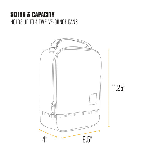 Carhartt lunch box inside a backpack demonstrating compact fit and space saving