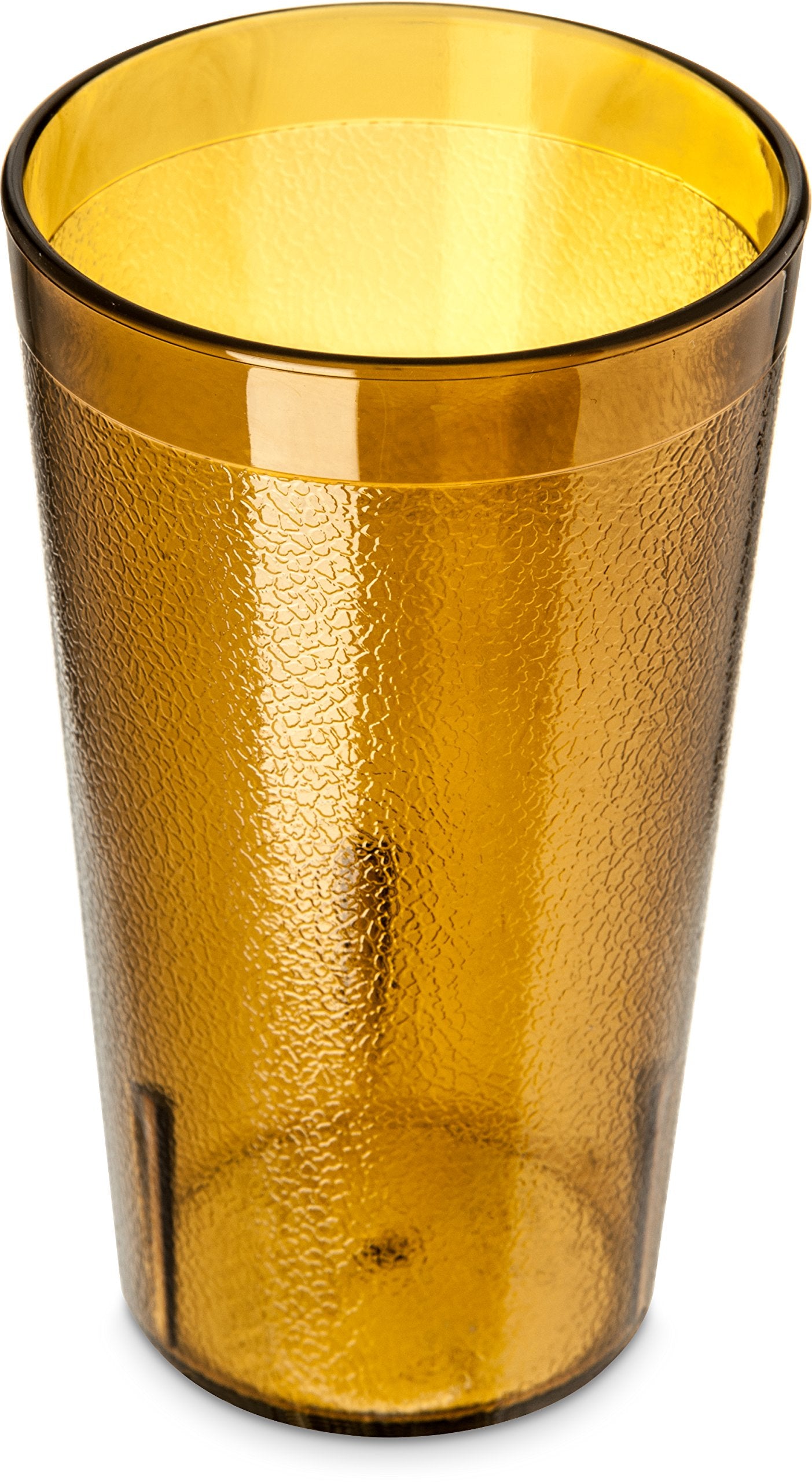 Carlisle amber tumbler front view showing elegant amber color and durable finish