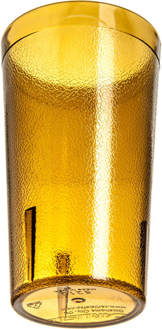 Carlisle amber tumbler close-up of pebbled exterior providing better grip