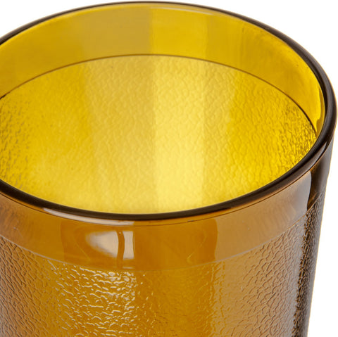 Carlisle amber tumbler side profile illustrating tapered shape for nesting