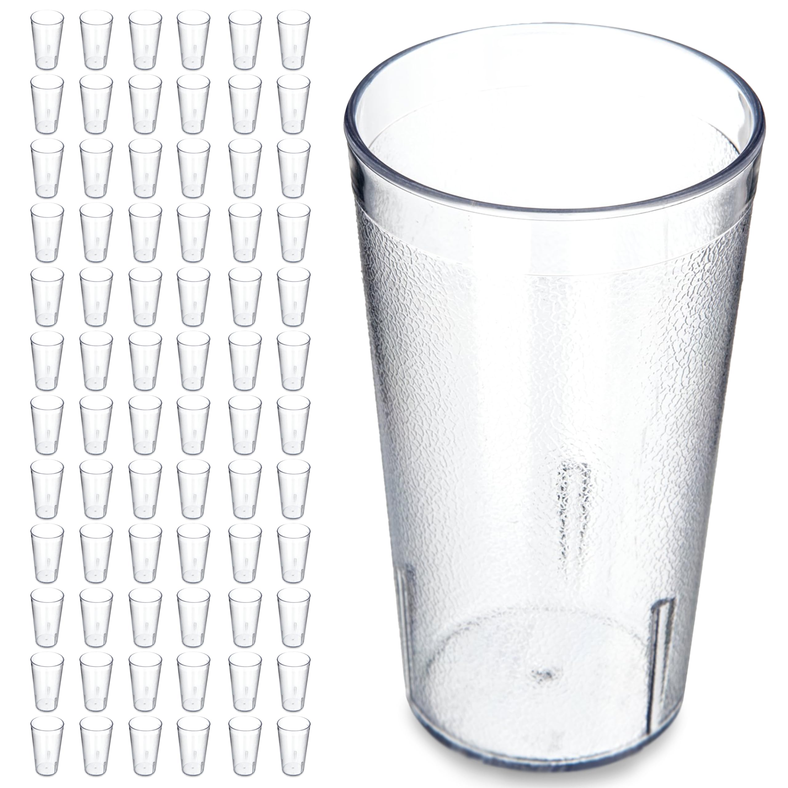 Carlisle clear front view showing tumbler shape and modern look for easy service