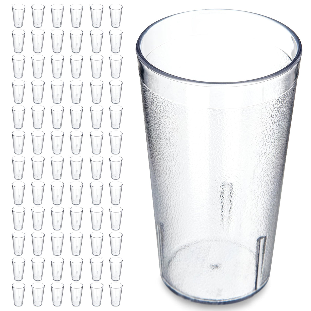 Carlisle clear front view showing tumbler shape and modern look for easy service