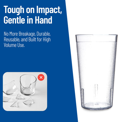 Carlisle tumblers inside dishwasher demonstrating hassle-free cleaning and sanitation