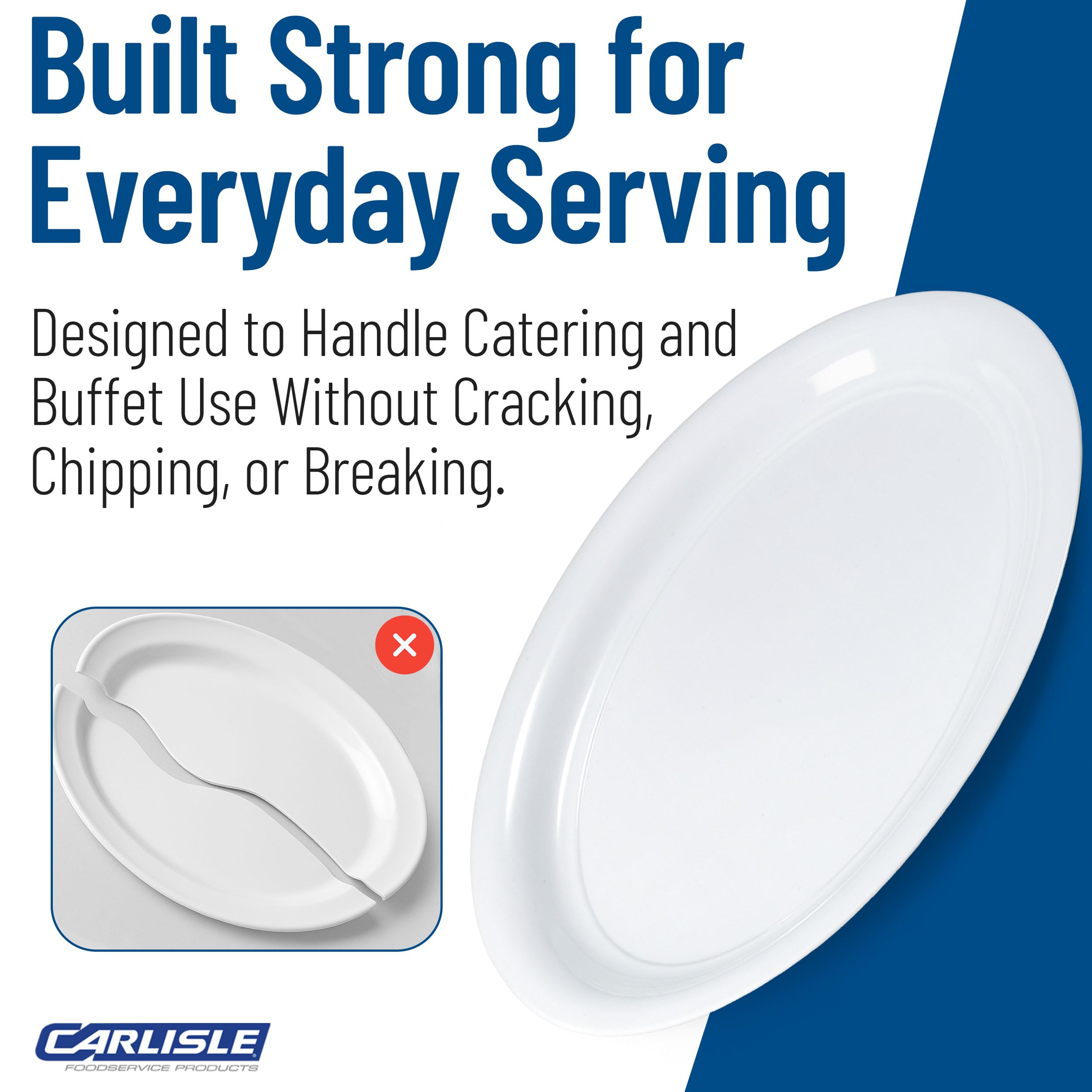 Carlisle Displayware glossy melamine texture close-up for easy cleaning benefit