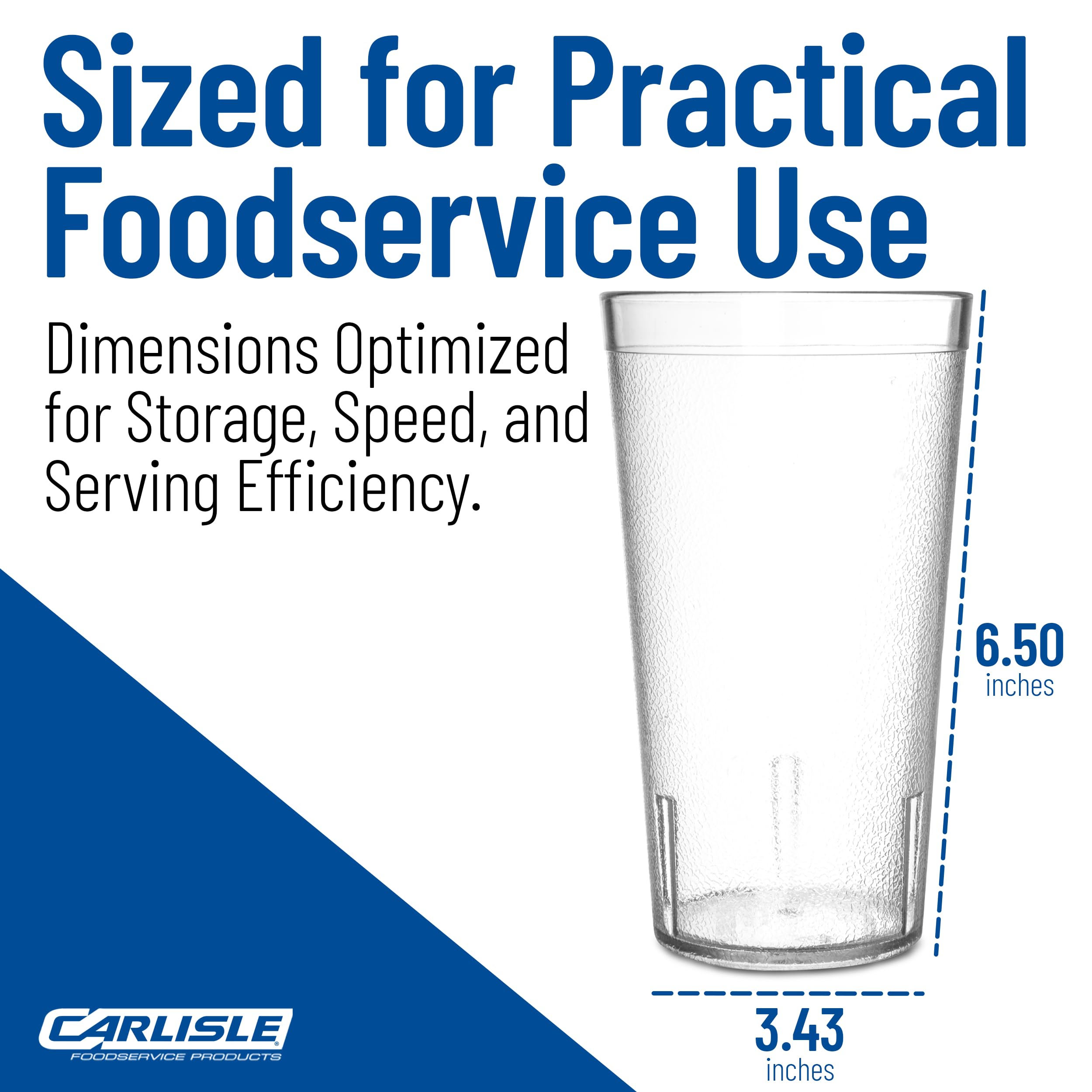 Carlisle tumbler in outdoor setting showing lightweight outdoor convenience