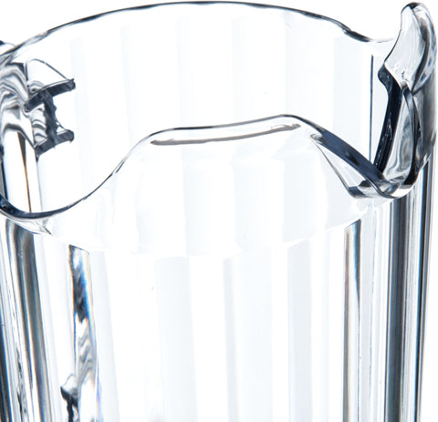 Carlisle pitcher beside a glass for scale showing 48 oz capacity benefit