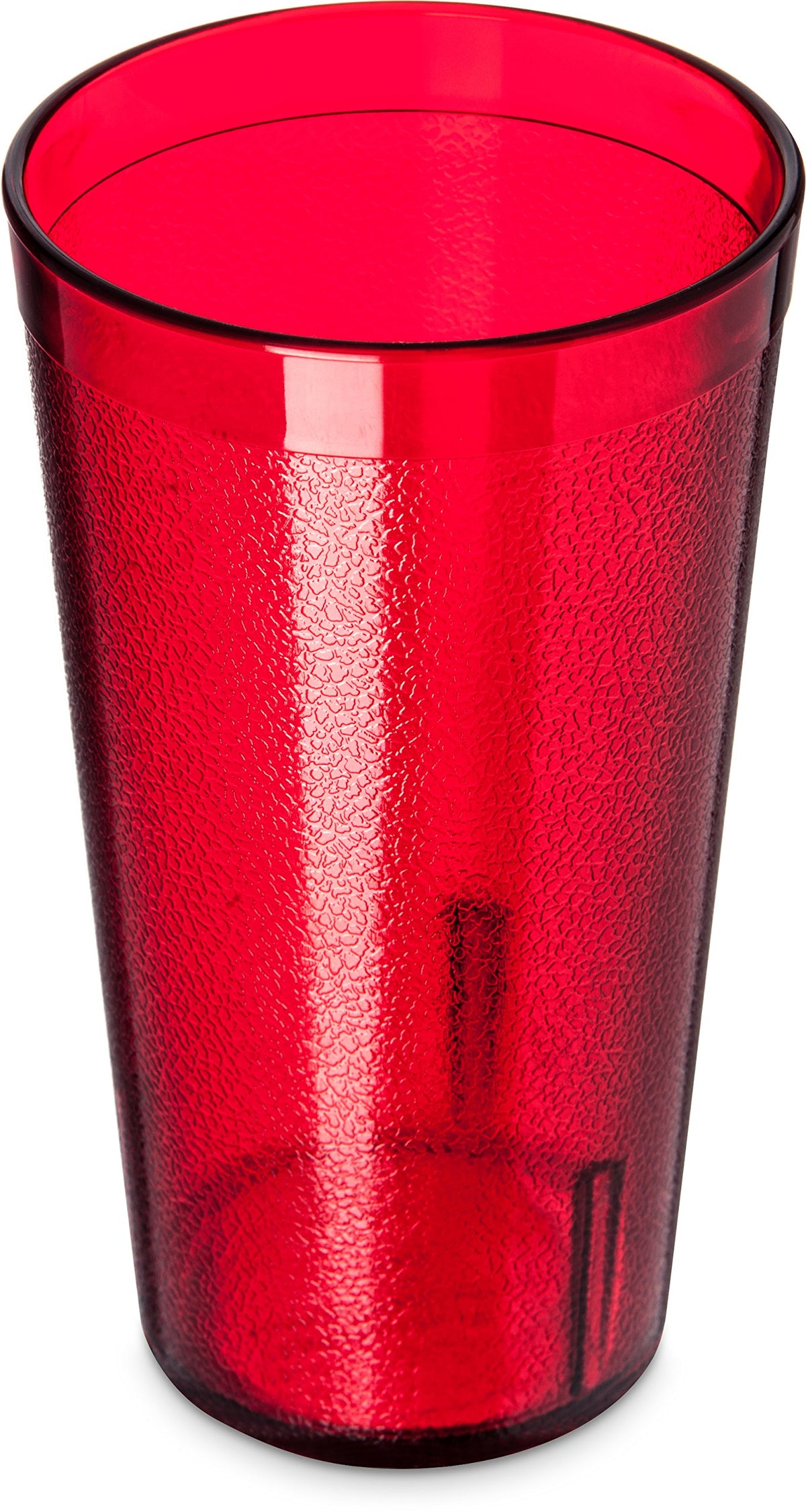 Carlisle ruby tumbler front packaging showing stackable convenience
