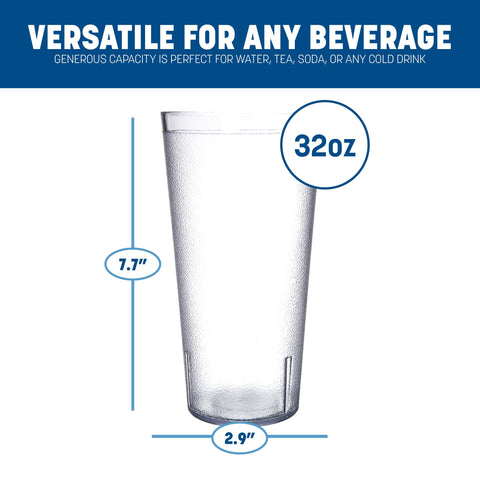 Carlisle tumblers nested stacked to save space, showing efficient storage benefit