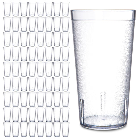 Carlisle front view of 20 oz tumbler showing shape and clarity benefit