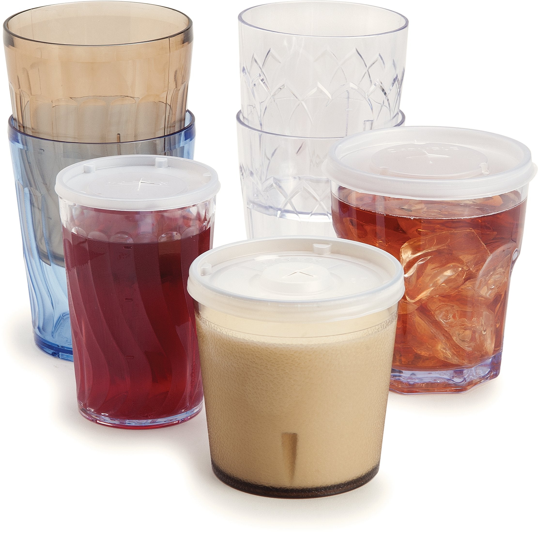 Carlisle tumbler next to measuring spoon for portion control benefit