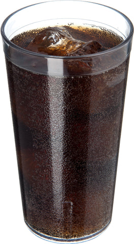 Carlisle tumblers stacked in neat column demonstrating space-saving storage