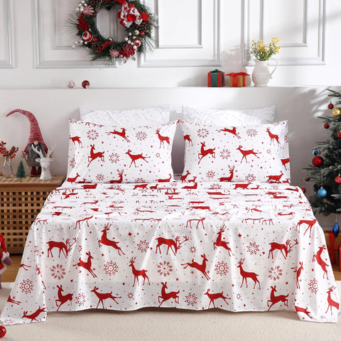 CAROMIO close-up of reindeer pattern showcasing clear print and cheerful holiday look