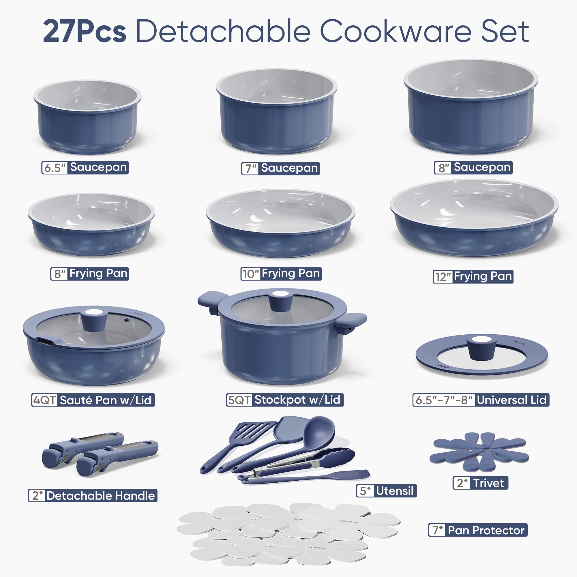 CAROTE close-up of ceramic nonstick surface for easy release
