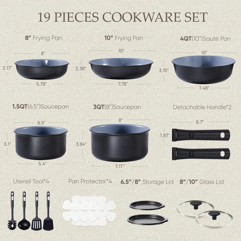 CAROTE ceramic nonstick surface close-up for easy cleanup and food release