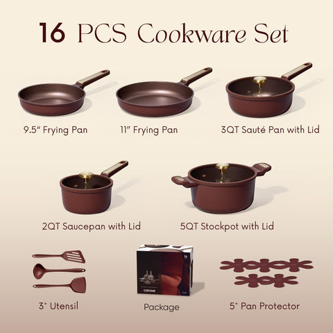 CAROTE close-up of reinforced nonstick surface highlighting easy food release and cleaning